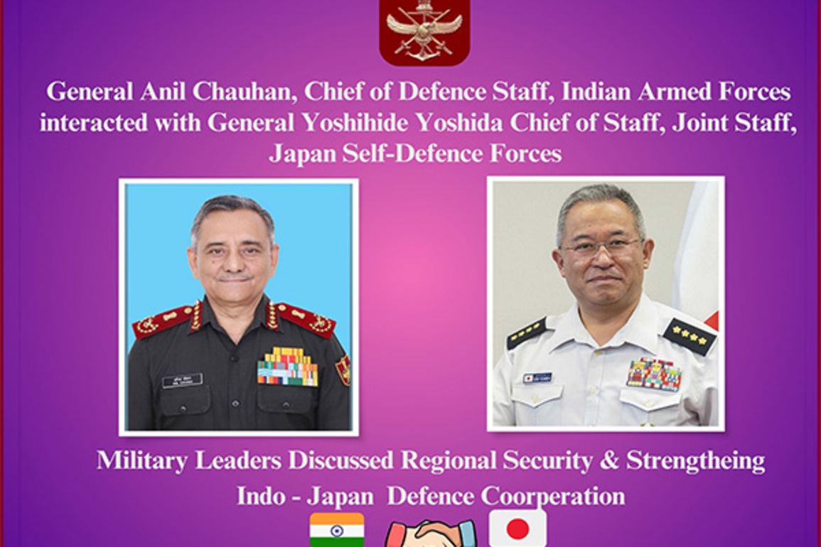 CDS General Anil Chauhan meets Japan's Chief of Staff to reinforce defence ties