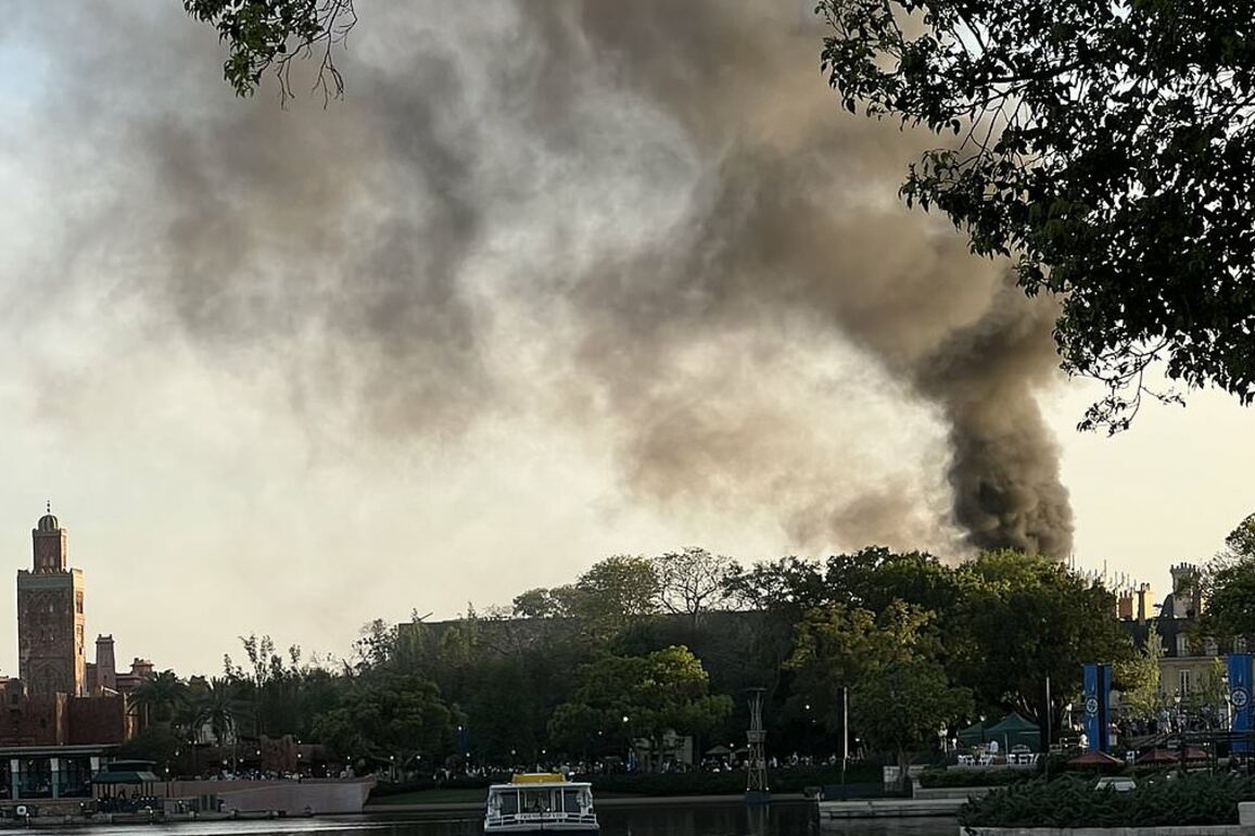 Fire at Disney's Epcot park in Florida sends crowds fleeing