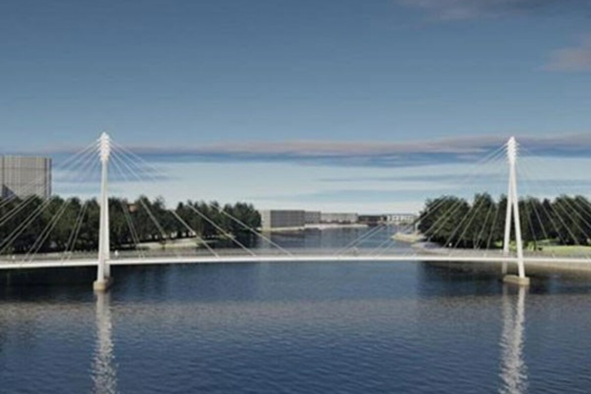 New Lagan Pedestrian And Cycle Bridge Progresses   17-04-2025