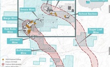 The Maybell Uranium Project showing historic pits, mineralised trends and the Exploration Target area. Credit: Global Uranium and Enrichment