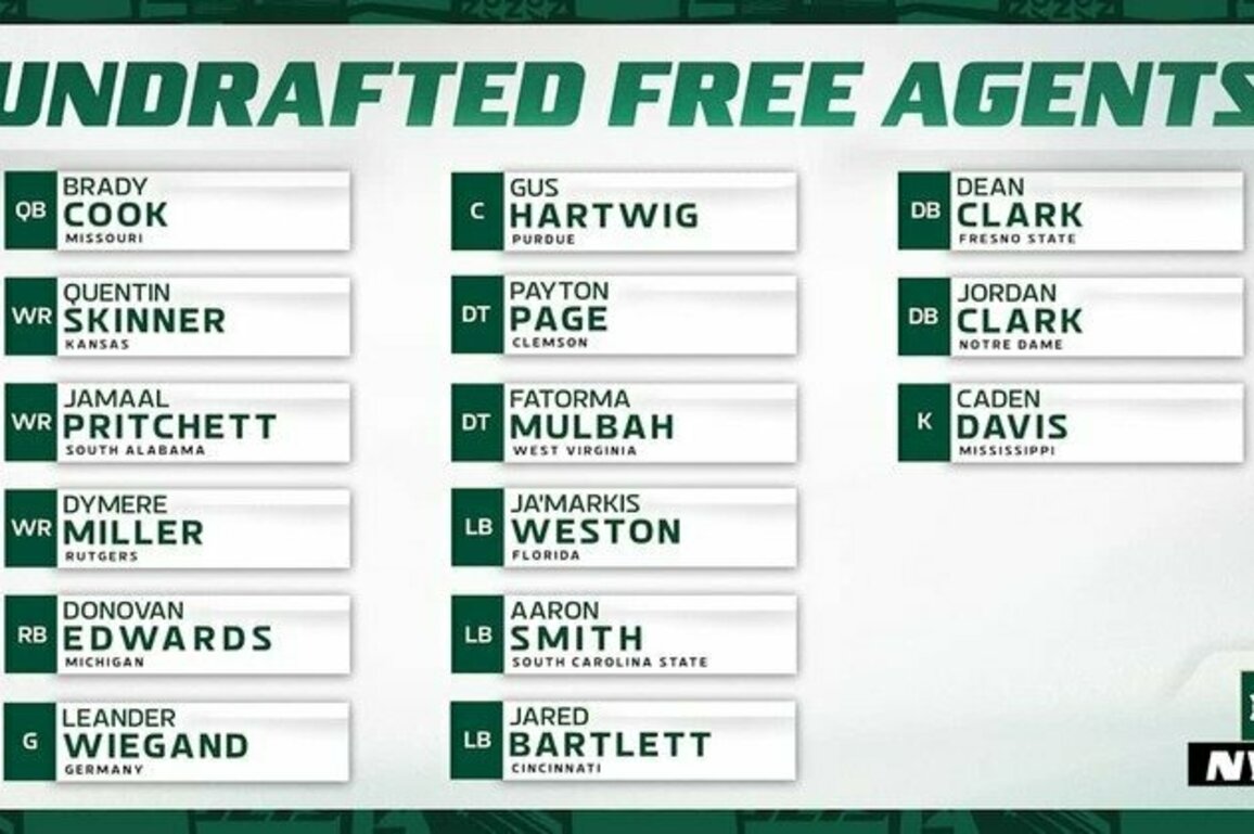 Jets Sign 15 Undrafted Free Agents