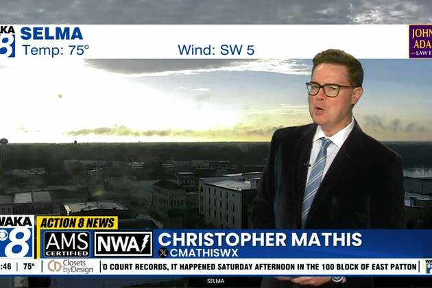 Scattered thundershowers will develop from late morning through Thursday evening - WAKA 8