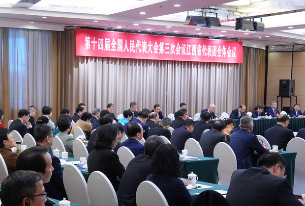 (TWO SESSIONS) CHINA-BEIJING-NPC-JIANGXI DELEGATION-GROUP MEETING (CN)