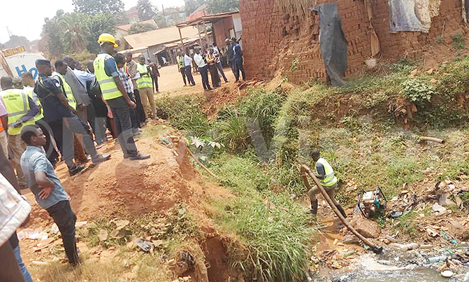 Businessmen supplying dirty water to residents Businessmen supplying dirty water to residents