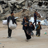 MIDEAST-GAZA CITY-PALESTINIANS-EVACUATION