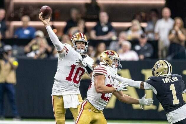 Backup QB Mac Jones throws 3 TDs as 49ers drop Saints
