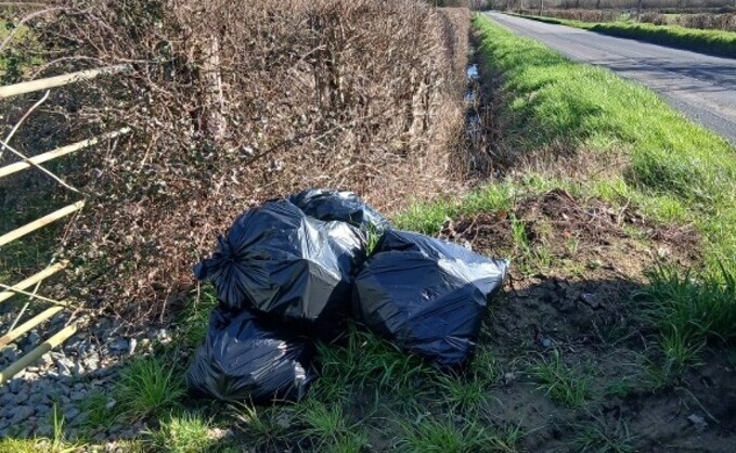 The fly-tipper said they had done a 'stupid thing' and admitted to dumping waste on farmland.