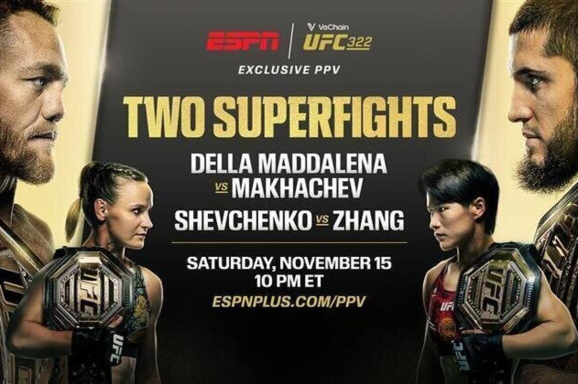 'UFC 322: Della Maddalena vs. Makhachev' | Saturday, Nov. 15