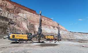 XCMG XQZ152 drills operating at an open pit mine in Africa have demonstrated outstanding operational performance. Credit XCMG