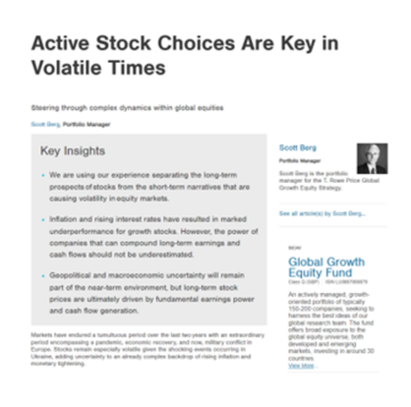 What will drive long-term stock prices?