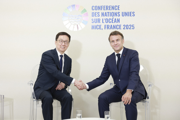 FRANCE-NICE-HAN ZHENG-EMMANUEL MACRON-MEETING