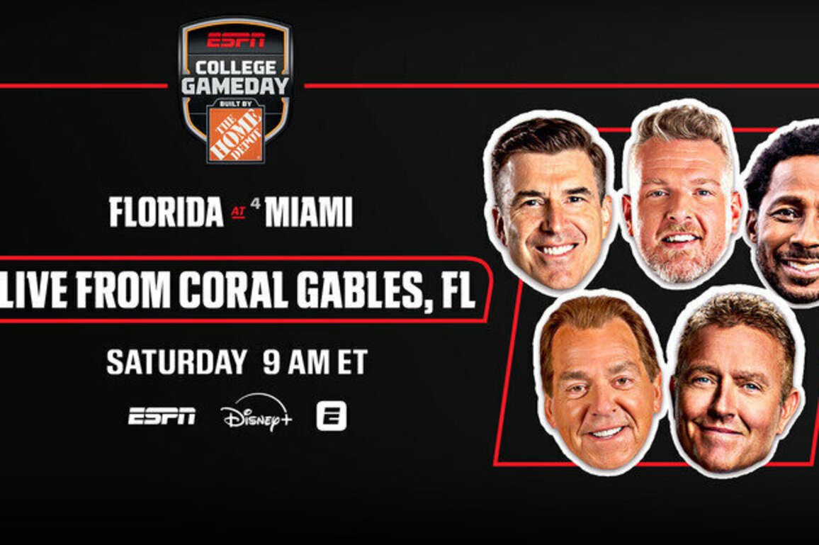 ESPN's College GameDay Built by The Home Depot Travels South to Miami for Sunshine State Showdown