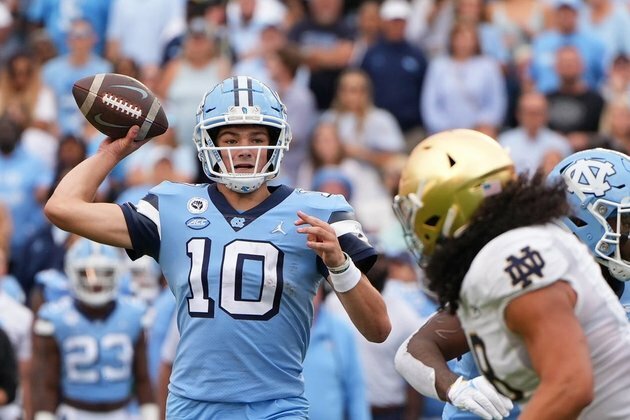 Drake Maye guides North Carolina to romp over Virginia Tech