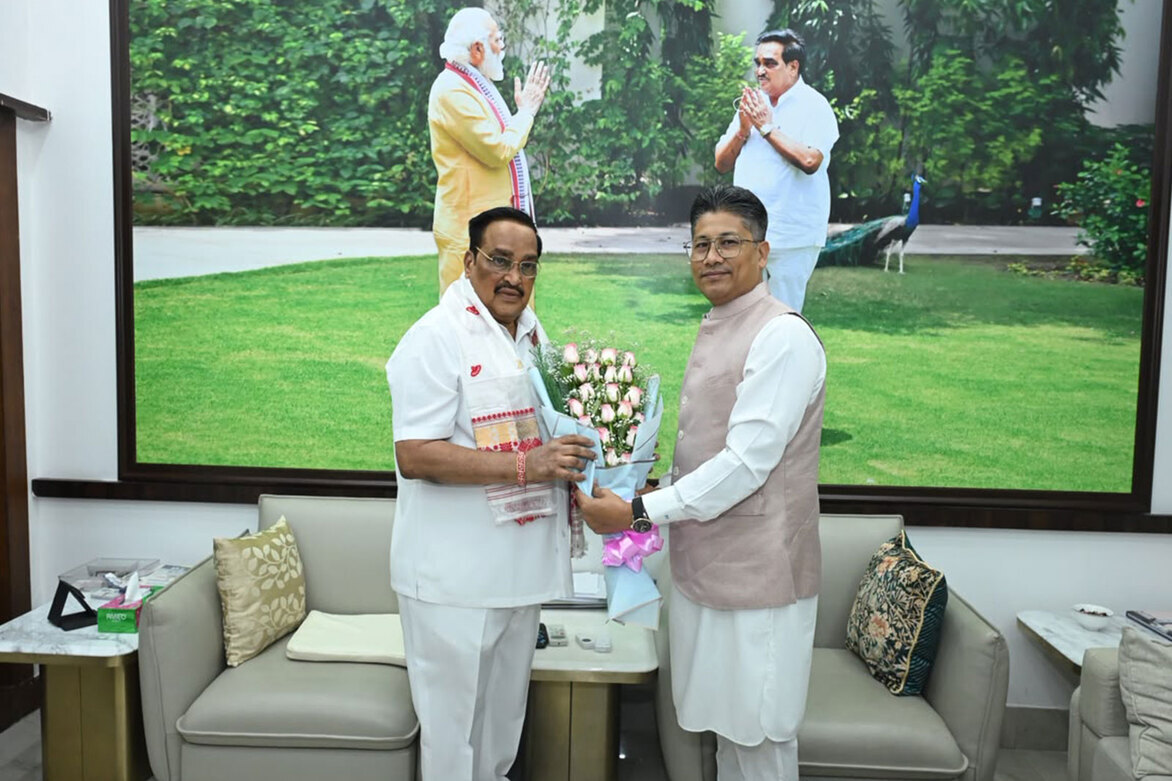 Assam Minister Pijush Hazarika meets Union Ministers CR Patil, Shivraj Singh Chouhan in New Delhi