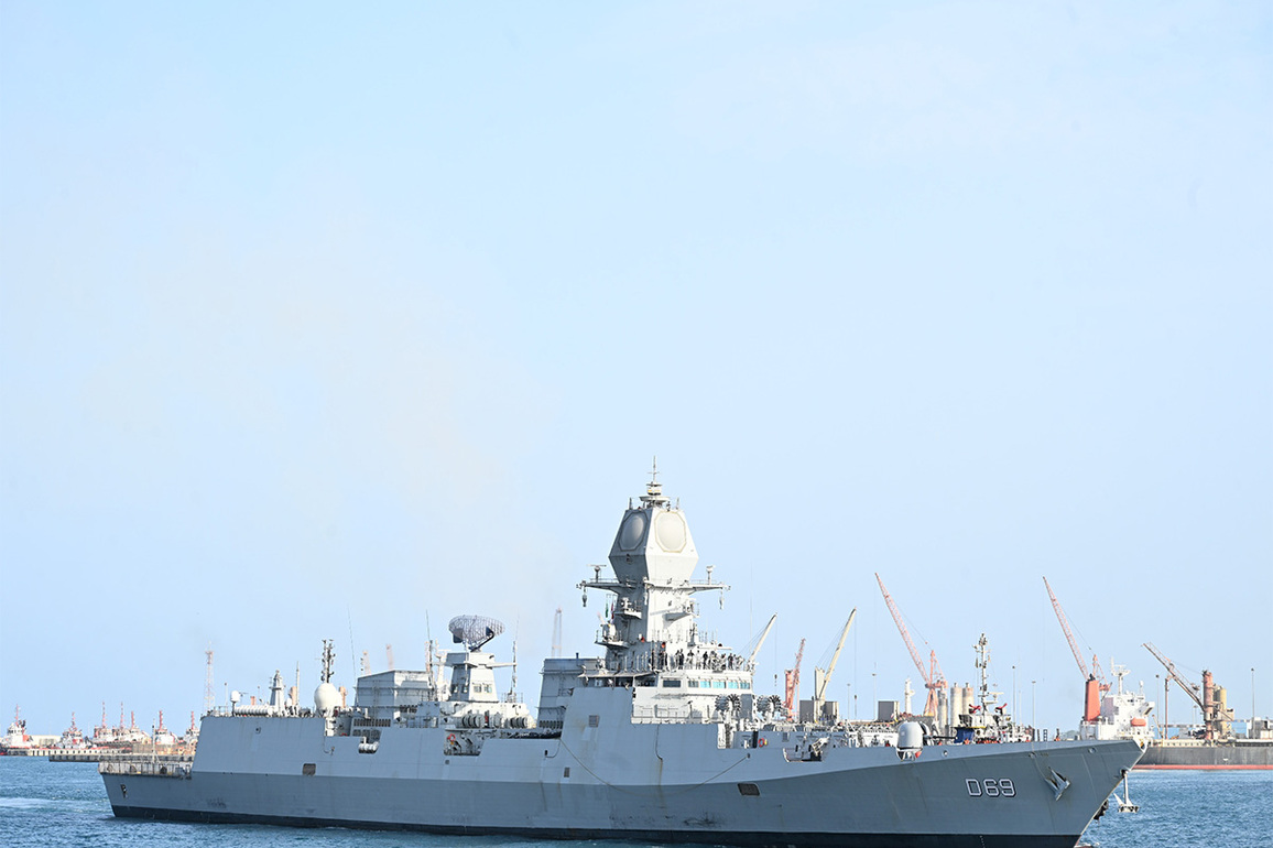 Indian Naval Ships Tamal, Surat arrive at Jeddah