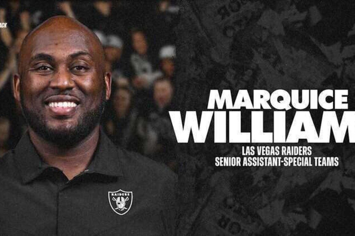 Raiders name Marquice Williams Senior AssistantSpecial Teams