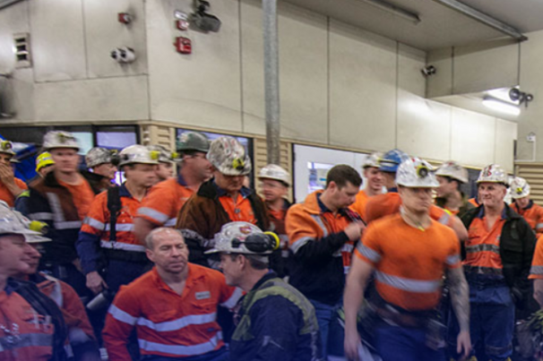 Some of Anglo American's coal workforce.