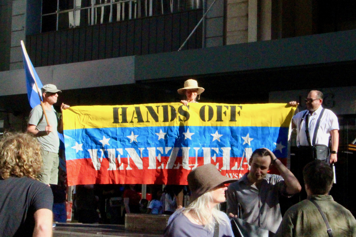 AUSTRALIA-ADELAIDE-U.S.-VENEZUELA-PROTEST