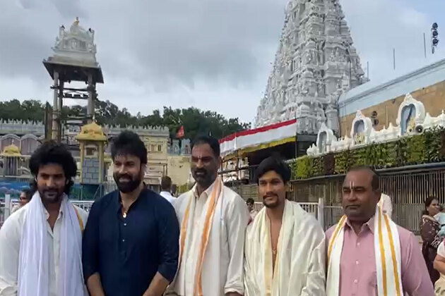 Aadi Saikumar, Ashwin Babu offer prayers at Tirumala Sri Venkateswara Swamy Temple