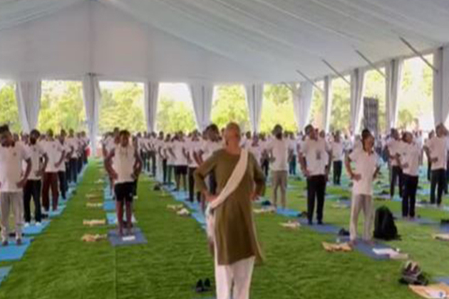 International Yoga Day: Nirmala Sitharaman leads yoga session in Faridabad