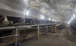  A conveyor in a deep potash mine.