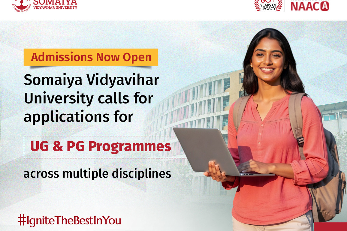 Admissions Now Open: Somaiya Vidyavihar University calls for applications for UG & PG Programmes Across multiple Disciplines