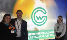  (Left to right): Andy Blair, chairman of WING with Jeremy O’Brien, Seequent’s Geothermal business manager and Clare Baxter, Seequent’s technical sales advisor energy (UK & Europe)