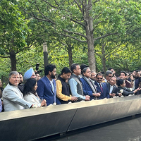 Members of all-party delegation led by Congress MP Tharoor pay tribute at 9/11 Memorial