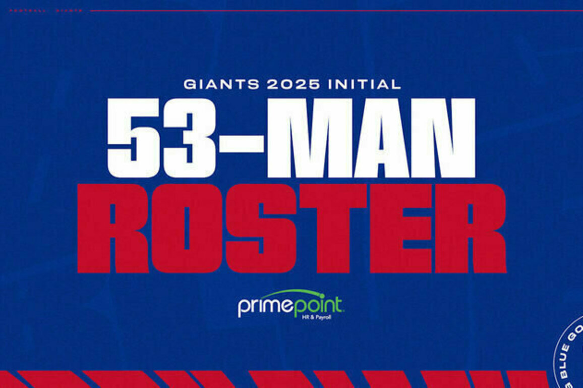 Giants announce initial 53-man roster for 2025