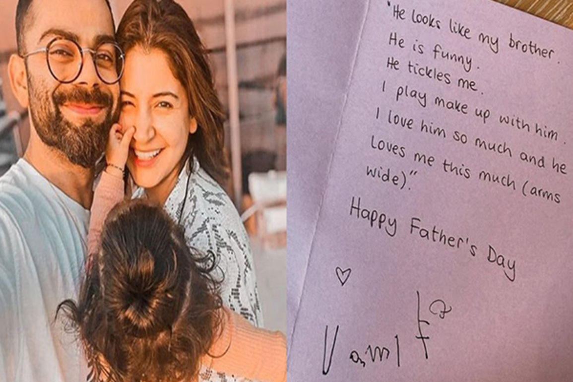 "Love him so much": Anushka Sharma shares adorable Father's Day card from Vamika to Virat Kohli, check out her special message for dad