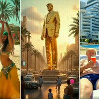 Trump Gaza VIDEO with bearded belly dancers sparks outcry