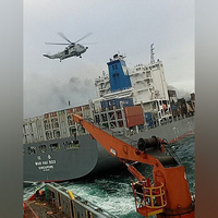ICG, Navy and IAF execute high-risk operation to stabilise fire-hit Singaporean vessel off Kochi