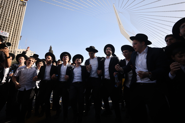 MIDEAST-JERUSALEM-ULTRA-ORTHODOX JEWS-PROTEST