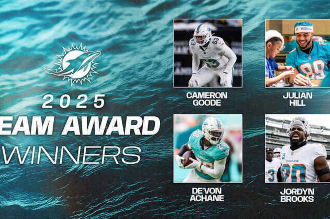 Dolphins Announce 2025 Team Award Winners