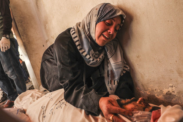 MIDEAST-GAZA CITY-ISRAEL-AIRSTRIKES-MOURNING