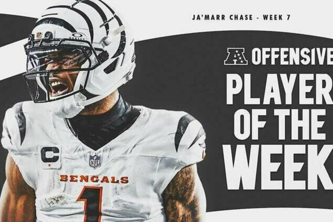Ja'Marr Chase Named AFC Offensive Player of the Week