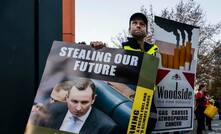  Protestors outside the Perth Convention Centre