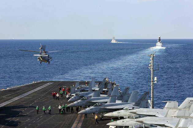 US Aircraft Carrier Strike Group Sails Through Strait of Hormuz