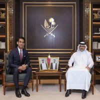 Adani Green's Sagar Adani meets Qatar Central Bank Governor in Doha, discusses global finance and investment trends