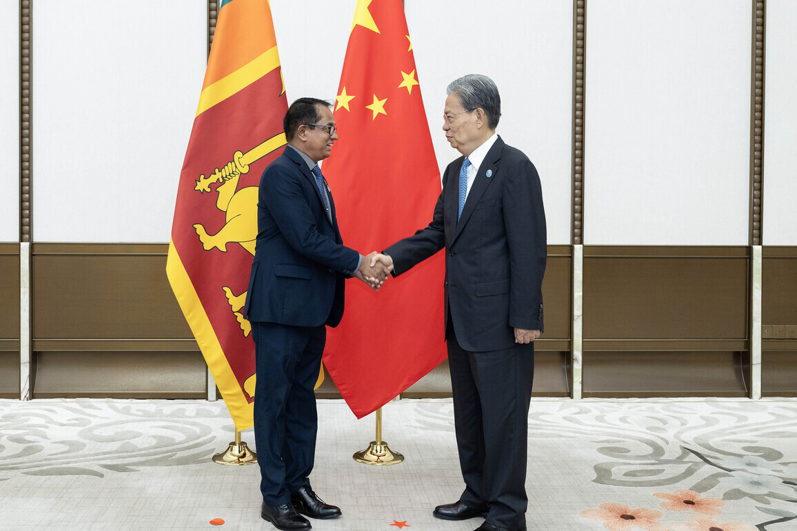 CHINA-HAINAN-BOAO-ZHAO LEJI-SRI LANKAN PARLIAMENT SPEAKER-MEETING (CN)