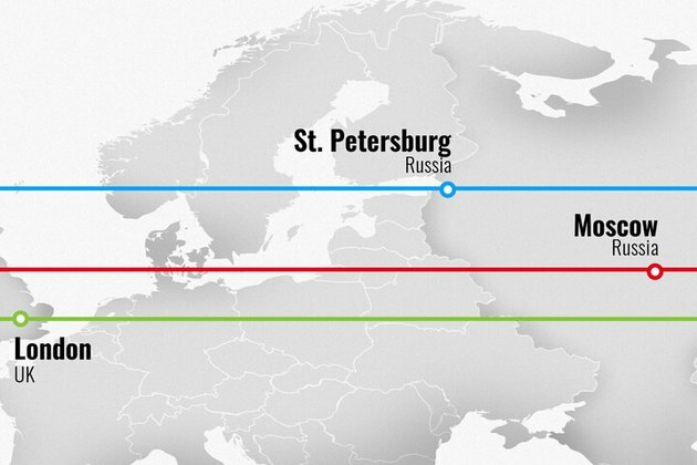 Which cities in the world share latitudes with Russia (INFOGRAPHICS)