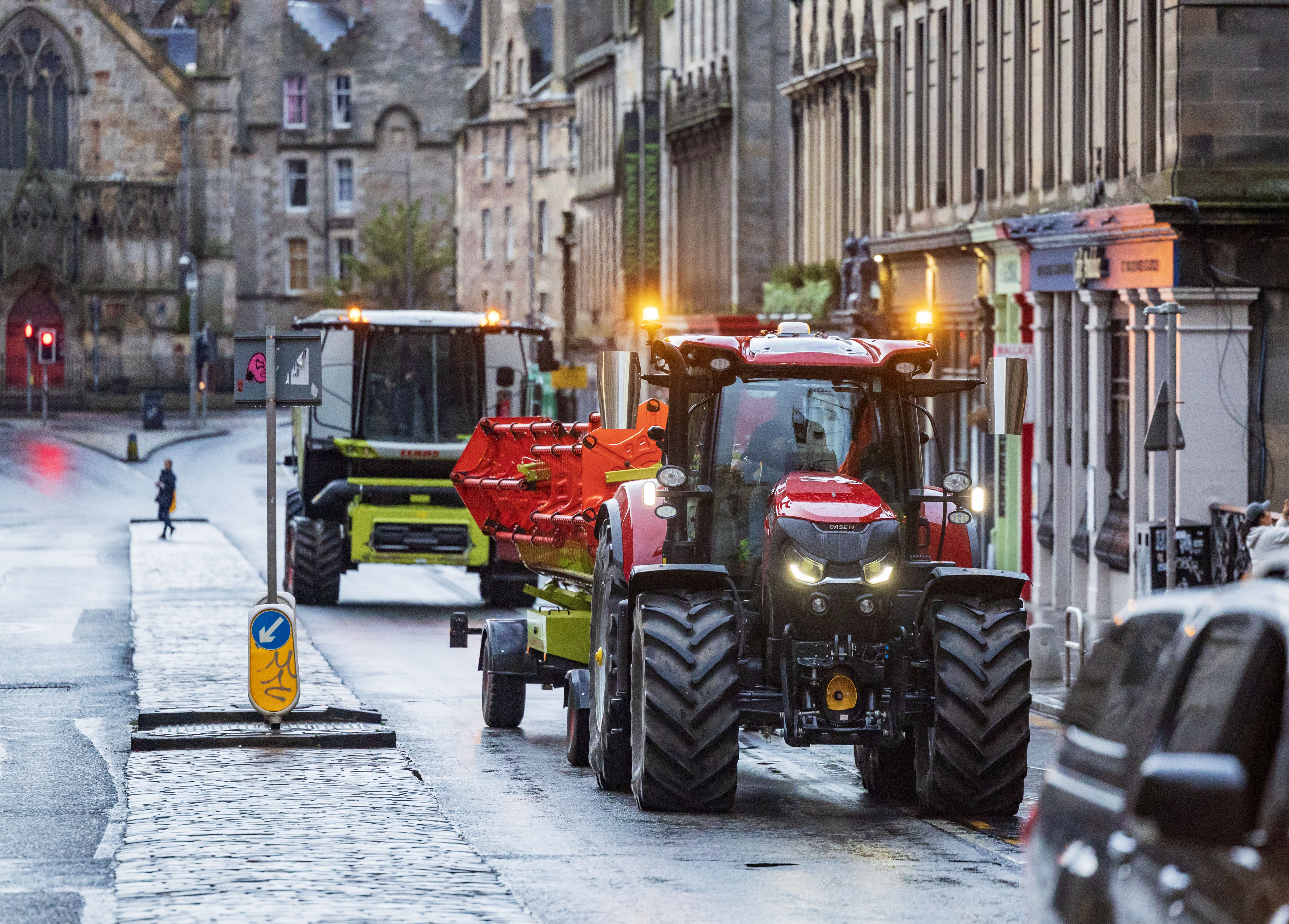 Tractor on the Royal Mile