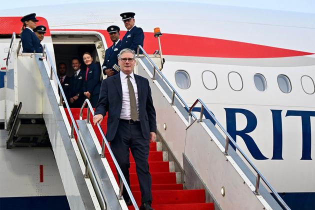 UK PM Keir Starmer touches down in India on first official visit