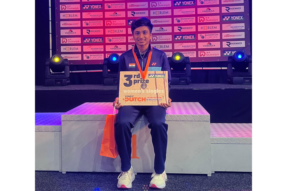 Shaina Manimuthu secures bronze at Dutch Junior International 2026