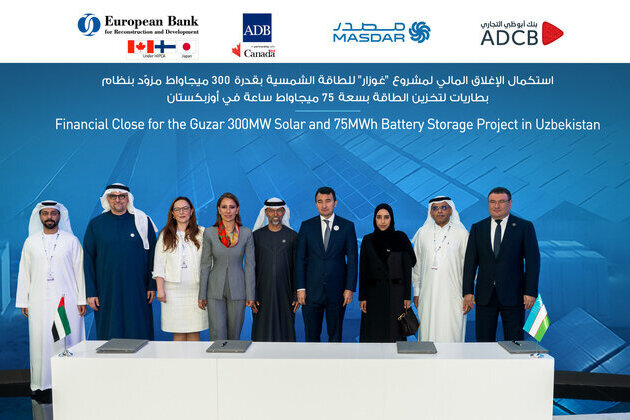 Masdar achieves financial close for 300MW Solar, 75MWh battery energy storage system project in Uzbekistan