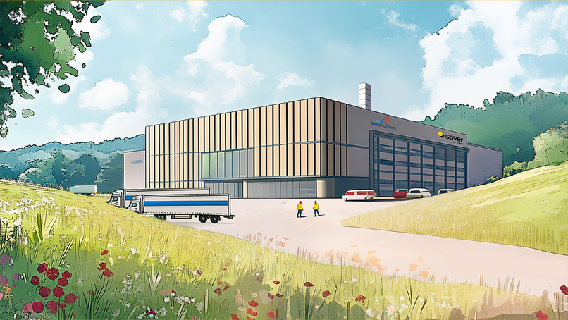 An artists impression of Saint-Gobain UK Isover's stone wool plant.