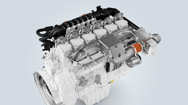 Liebherr’s H966 is a hydrogen combustion engine equipped with a port-fuel injection system