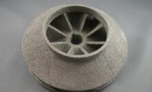 A 316L pump impeller printed by Aurora.