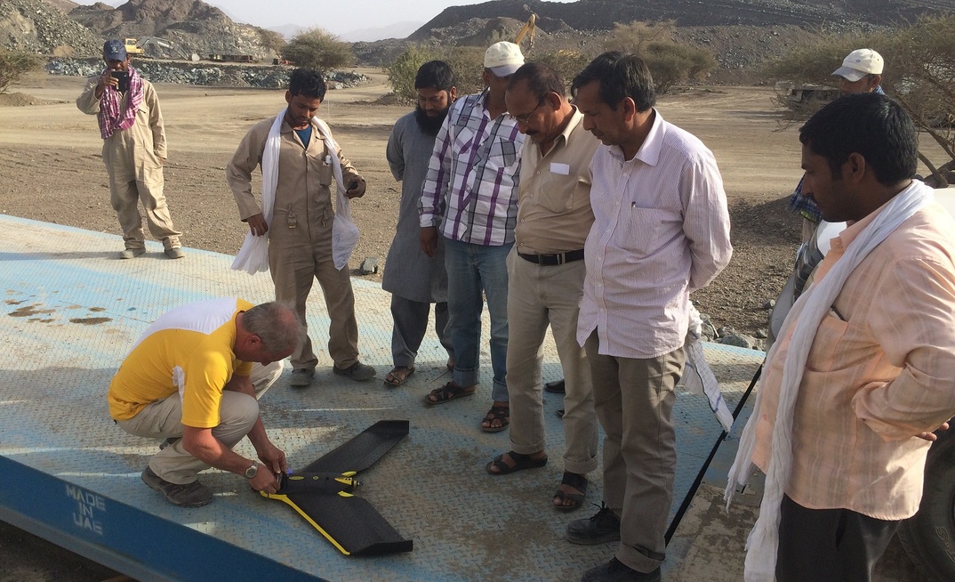 A senseFly eBee UAV was used to survey the Al Ram chromite mine in Oman