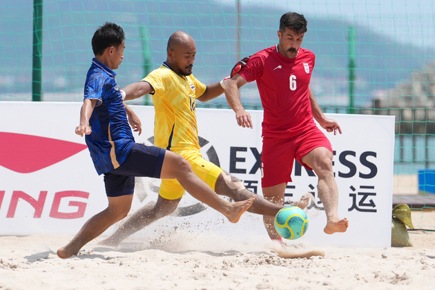 (SP)CHINA-HAINAN-SANYA-ASIAN BEACH GAMES-BEACH SOCCER-MEN'S-GROUP B-THA VS IRI(CN)